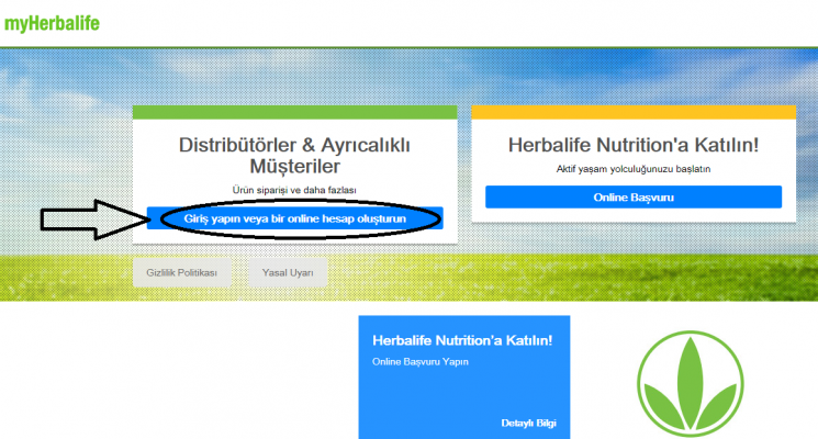 Herbalife Üyelik Girişi